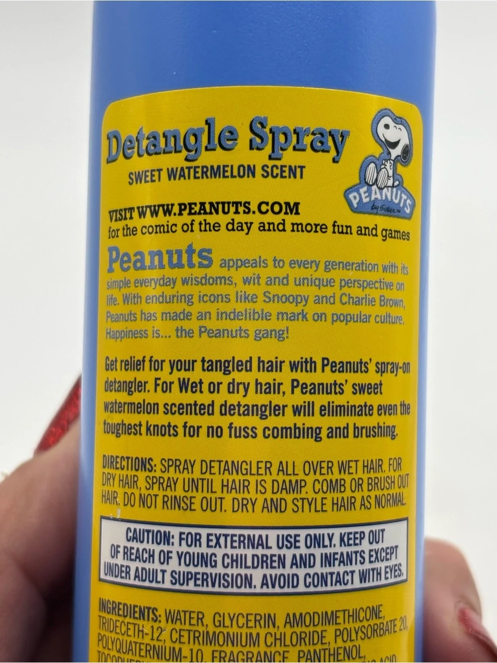 Peanuts Sally Hair Detangler Spray Bottle Conditioner Snoopy